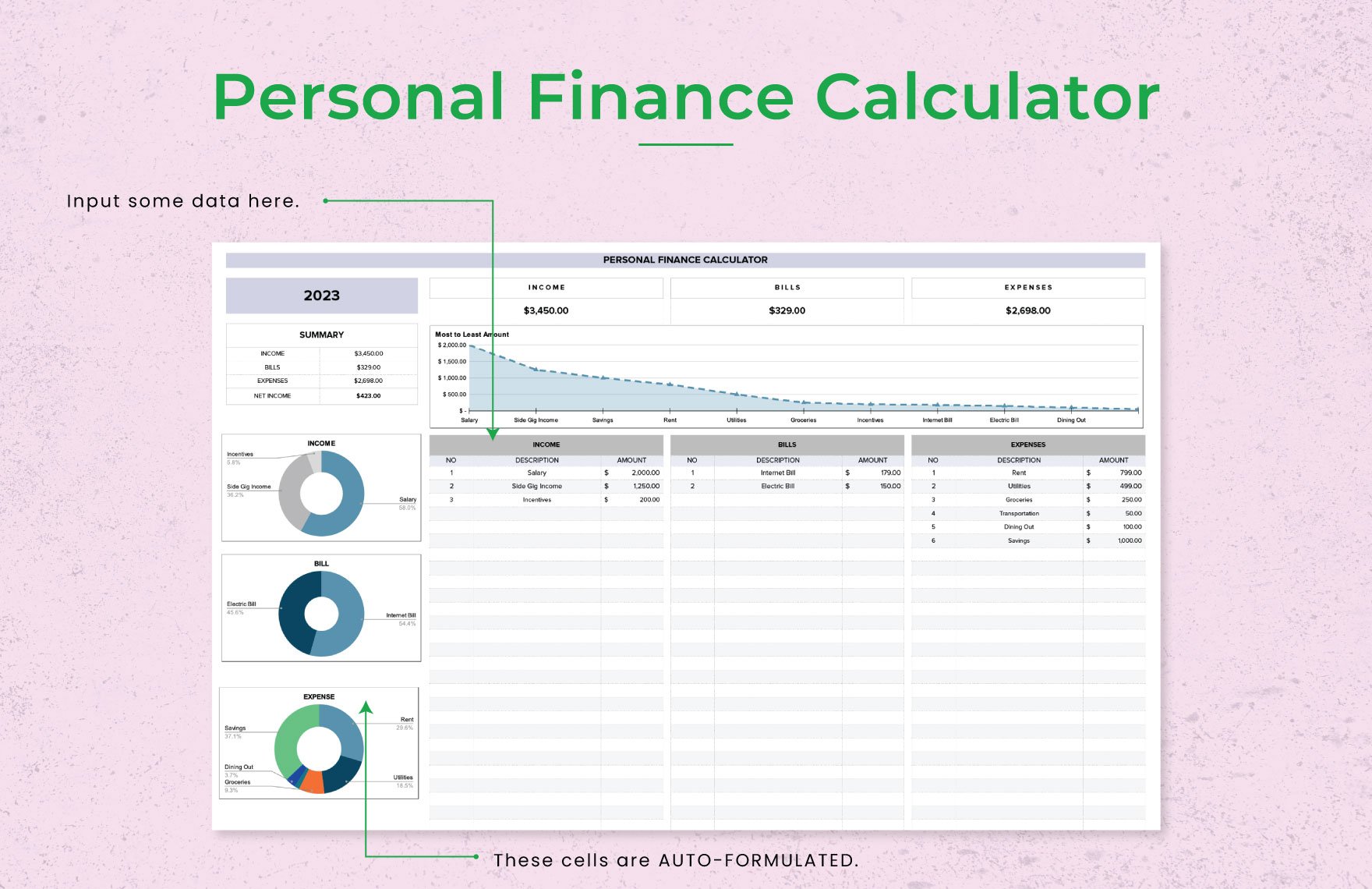 Personal Finance Calculator Template