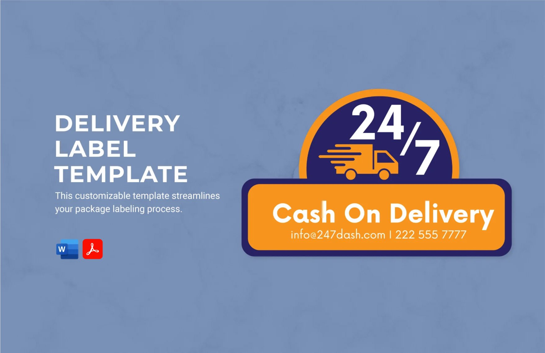 Free Delivery Label Template