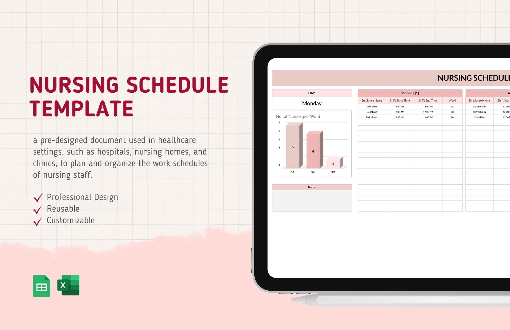 Nursing Schedule Template