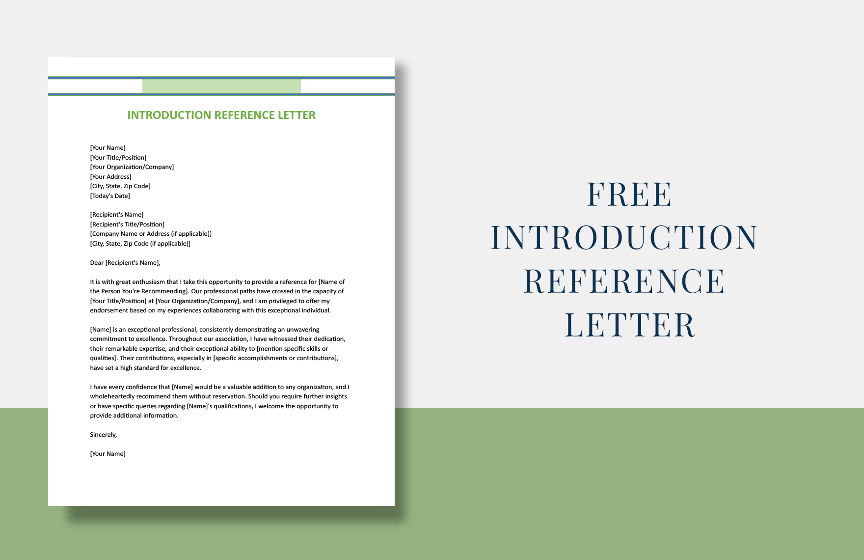 Introduction Reference Letter