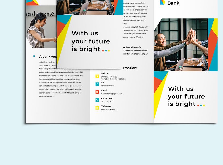 Business Banking Tri-Fold Brochure Template