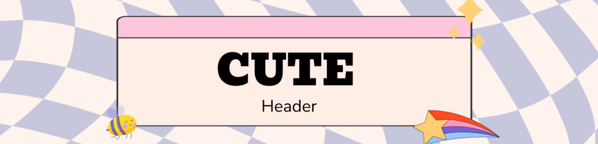 Cute Header Text Template