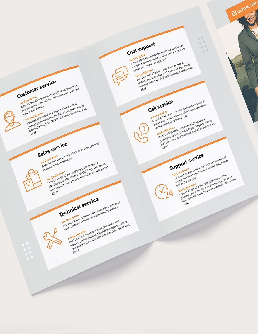 Employee Recruitment Bi-Fold Brochure Template