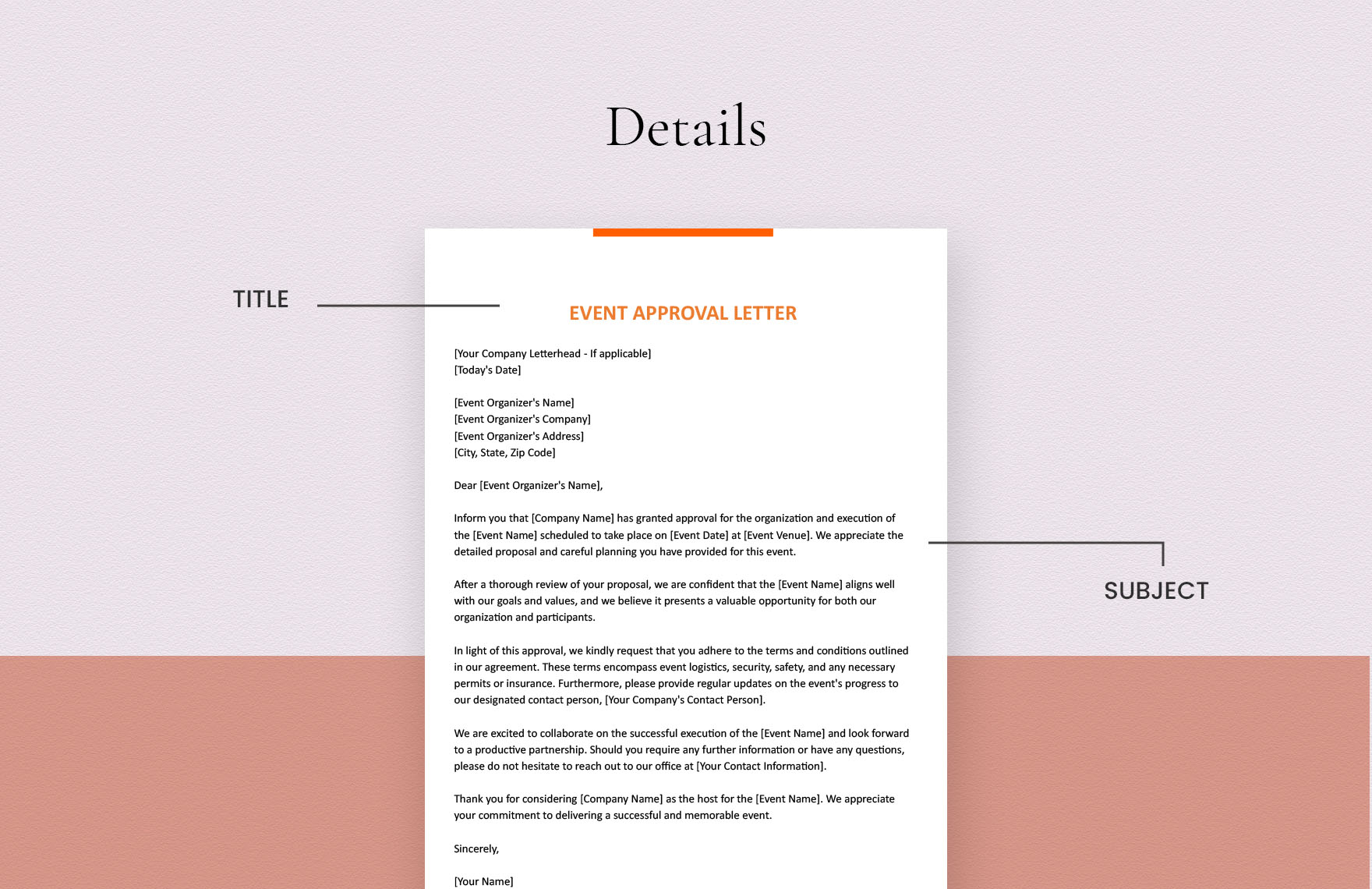 Event Approval Letter