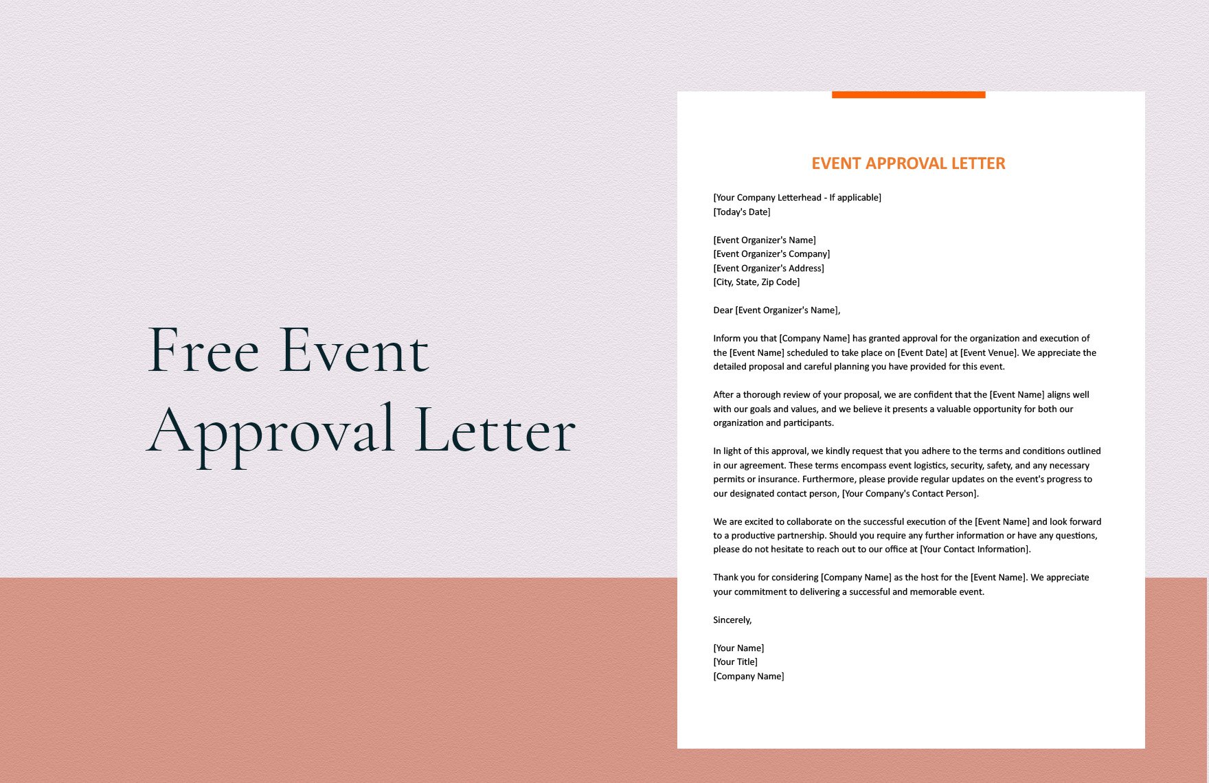 Event Approval Letter in Word, Google Docs