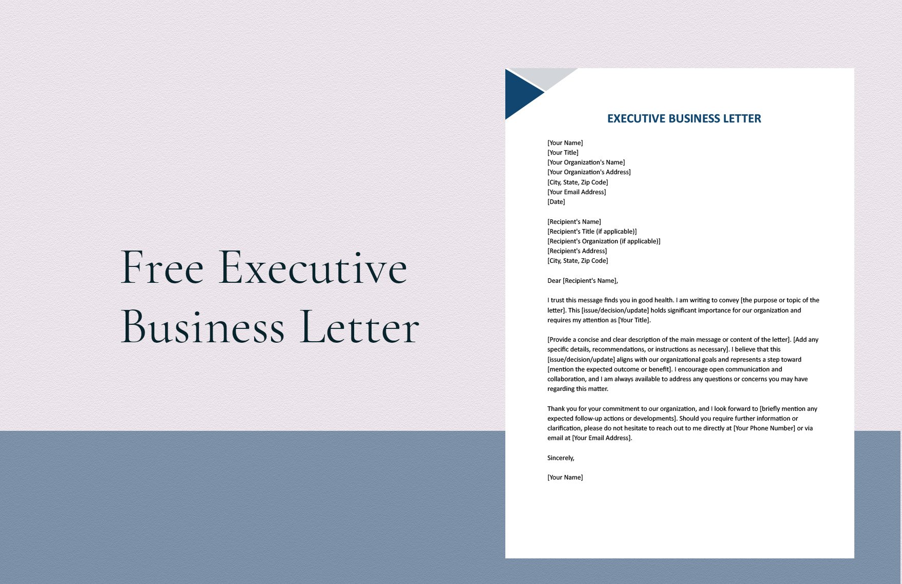 Executive Business Letter