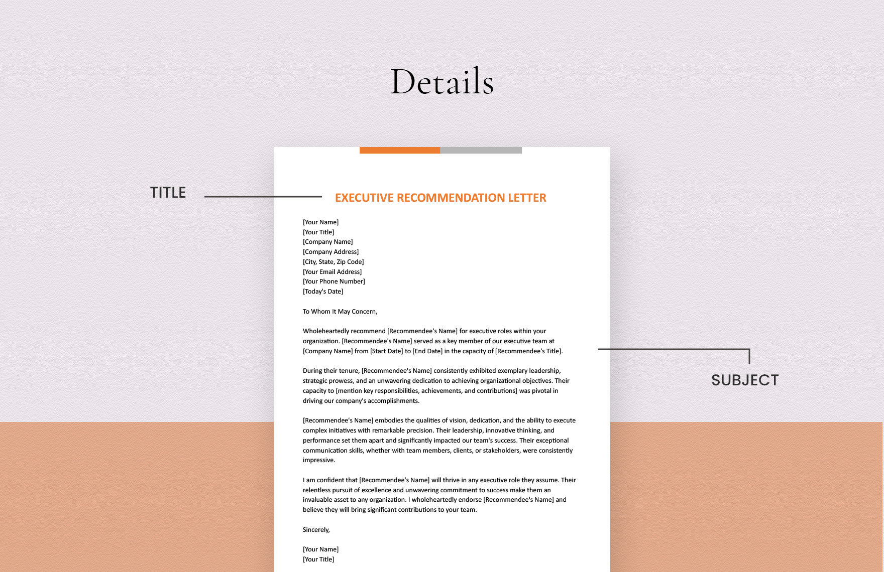 Free Executive Recommendation Letter - Download in Word, Google Docs ...