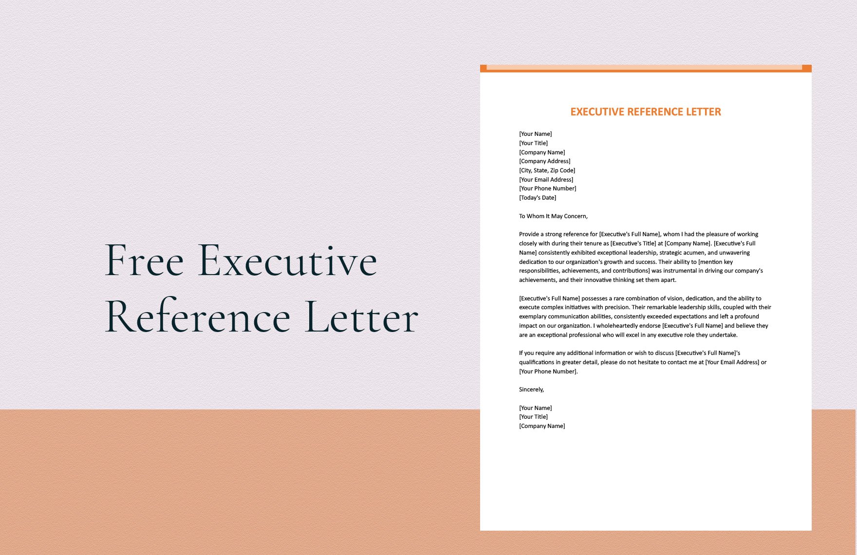 Executive Reference Letter