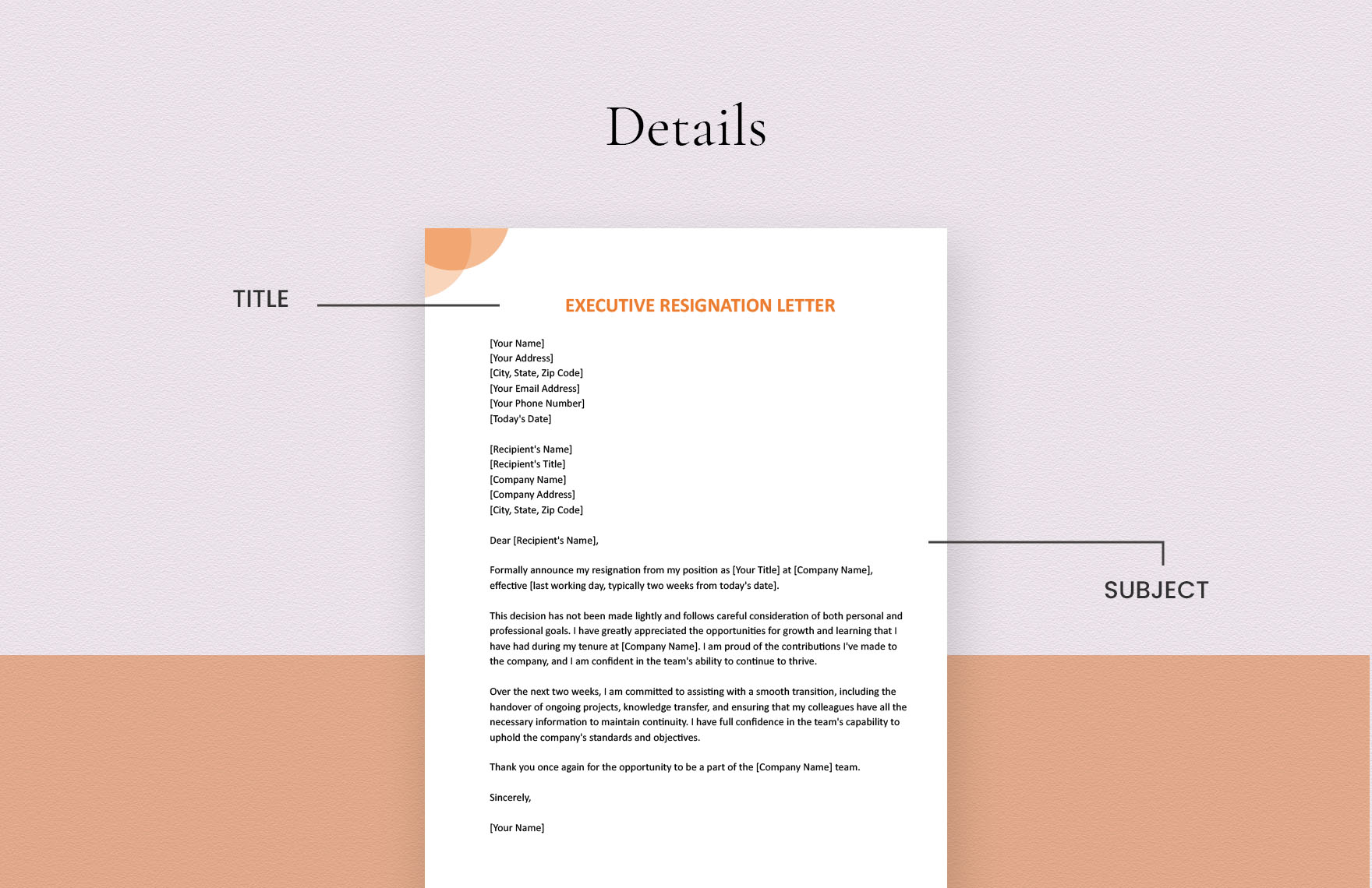 Free Executive Resignation Letter - Download in Word, Google Docs ...