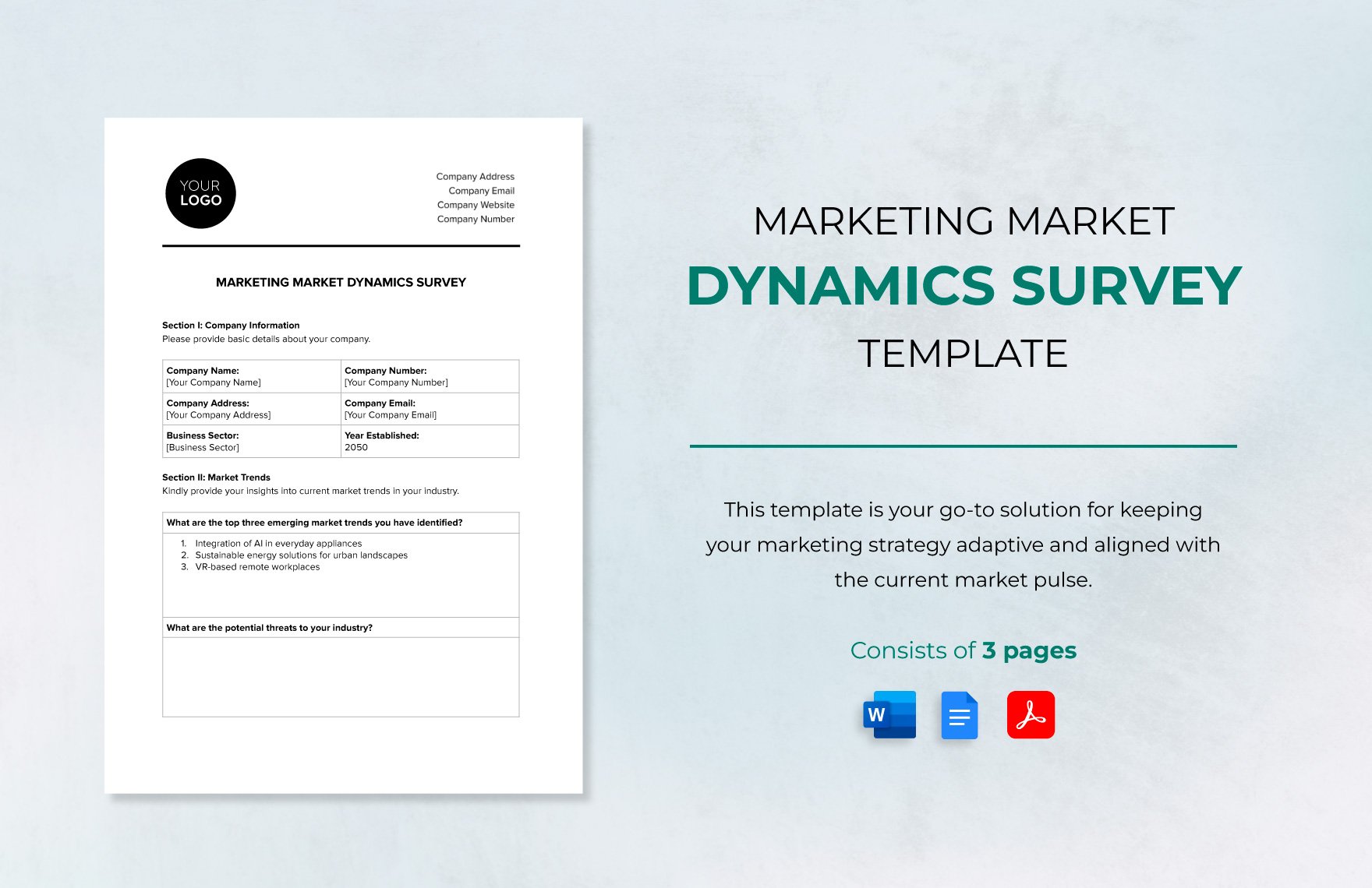 Marketing Market Dynamics Survey Template