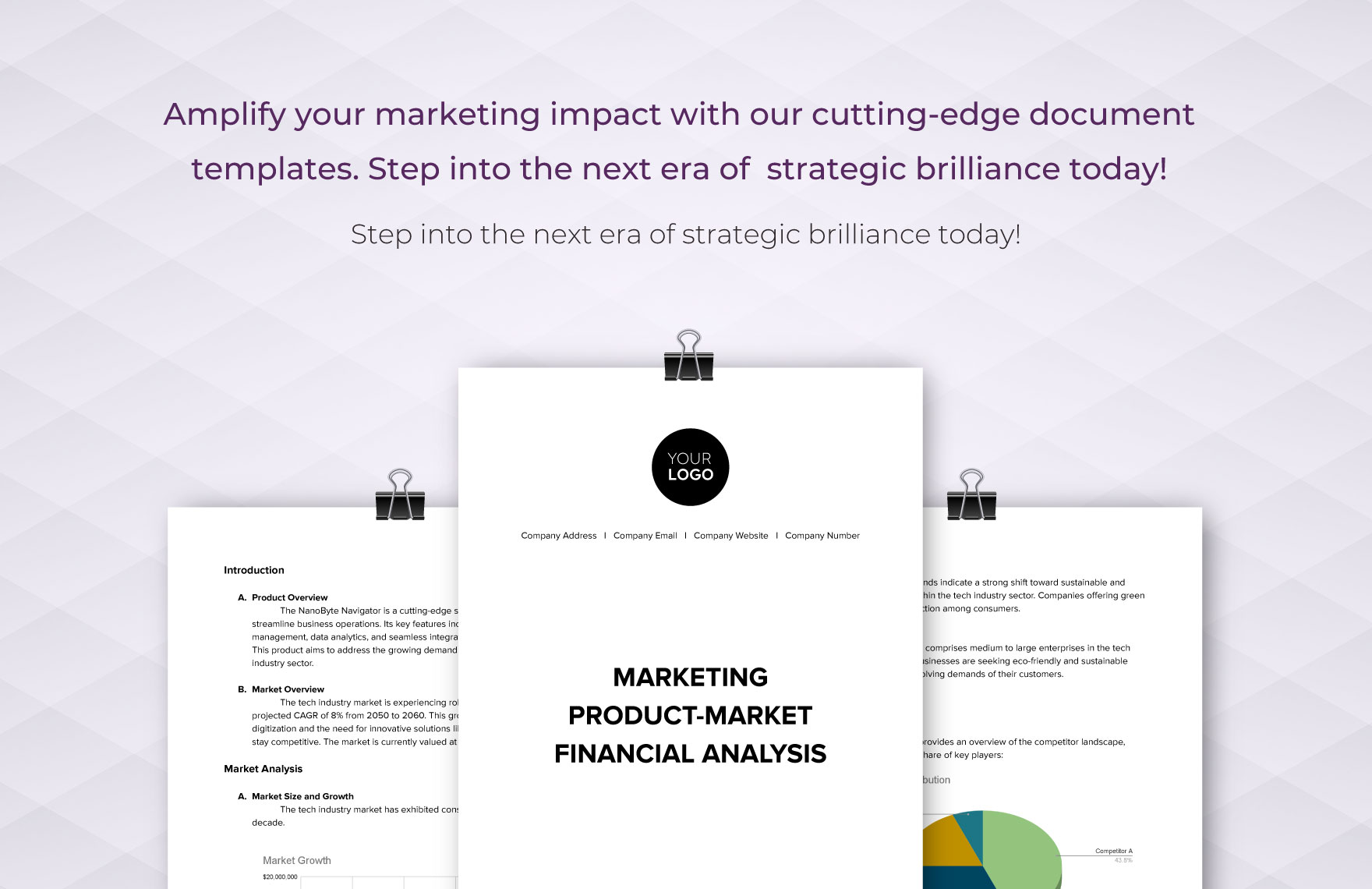 Marketing Product-Market Financial Analysis Template