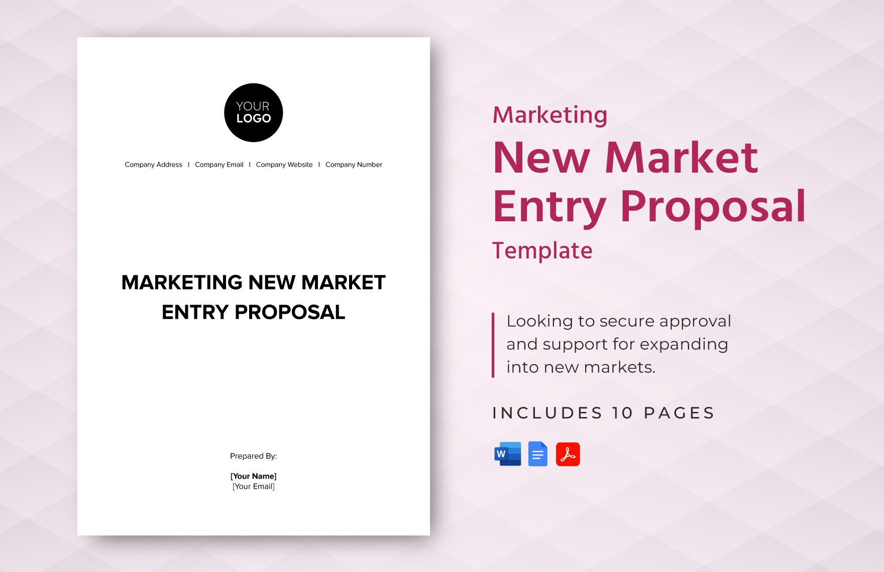 Marketing New Market Entry Proposal Template