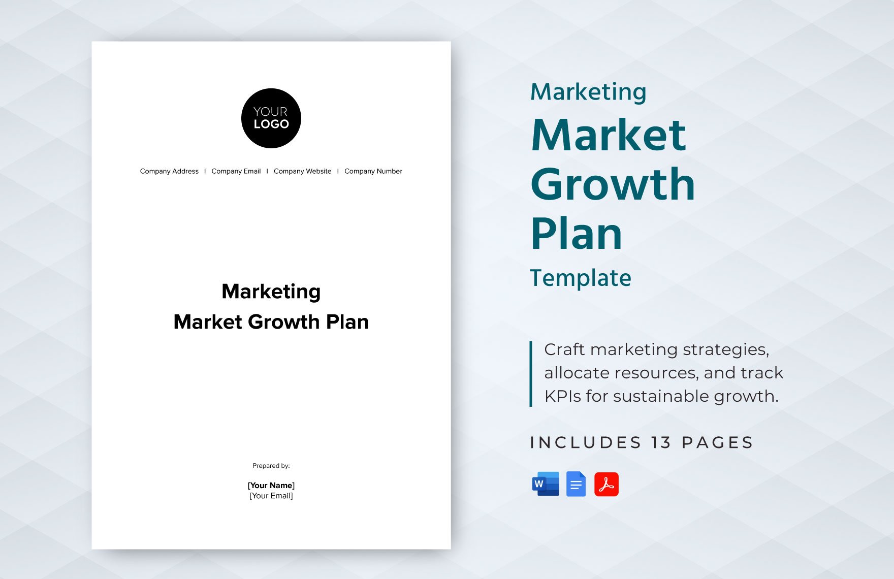 Marketing Market Growth Plan Template in Word, Google Docs, PDF