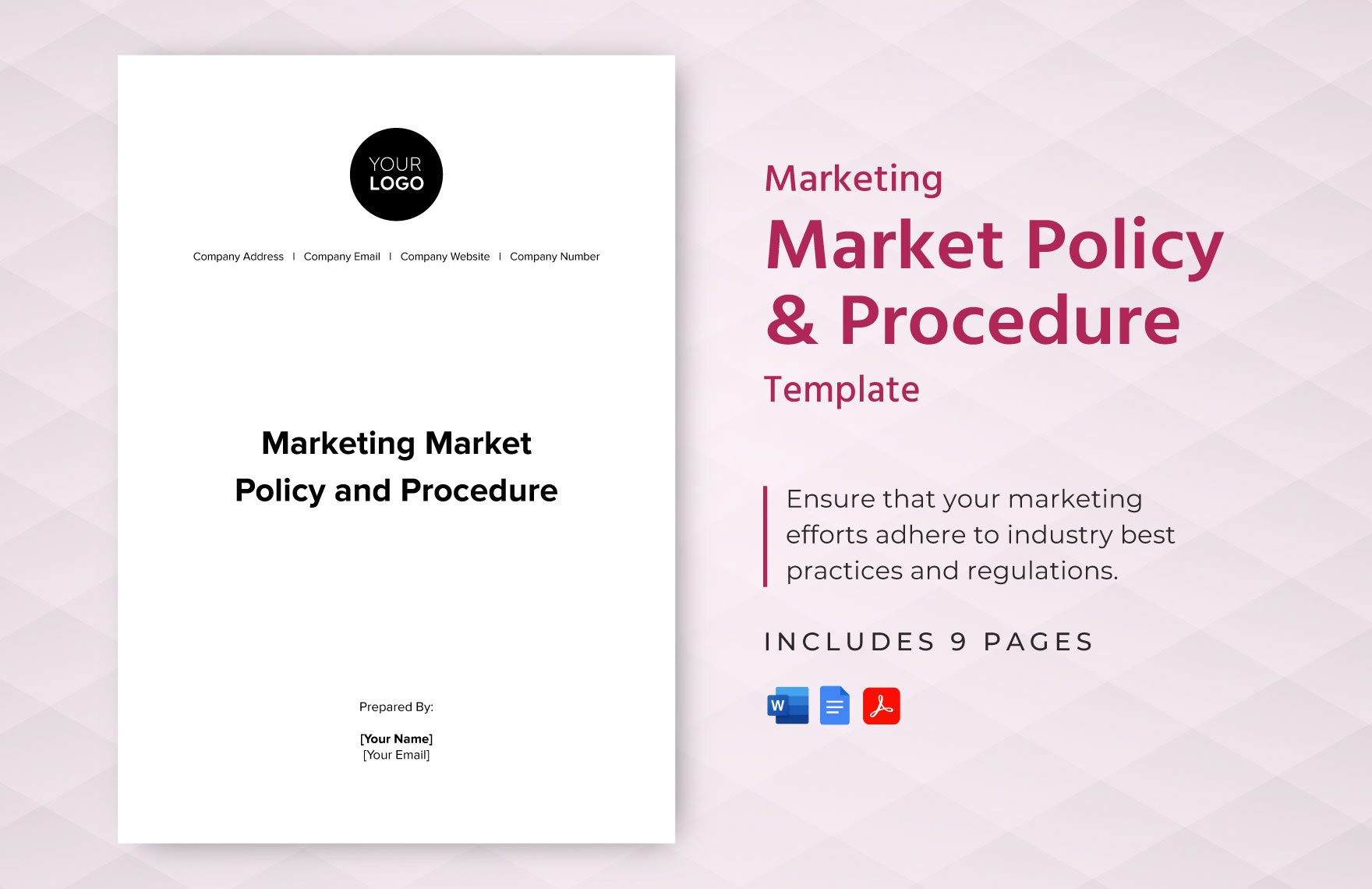 Marketing Market Policy & Procedure Template in Word, Google Docs, PDF