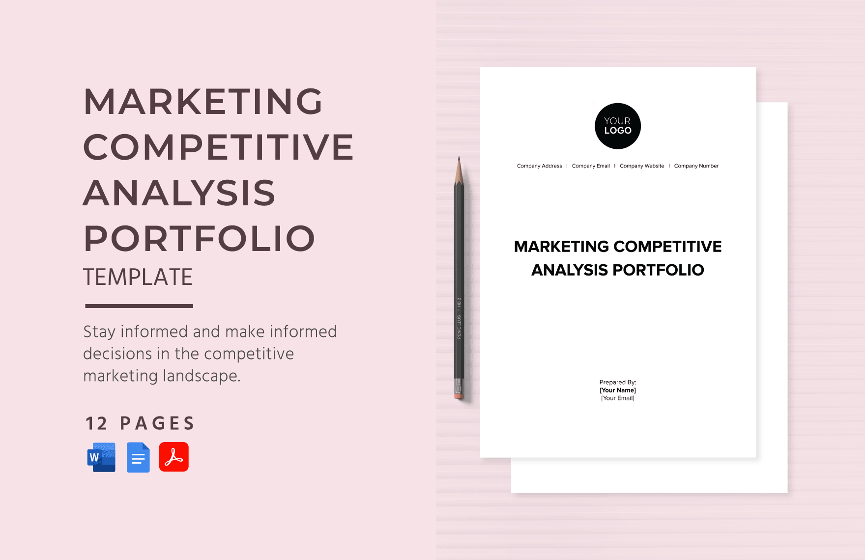 Marketing Competitive Analysis Portfolio Template