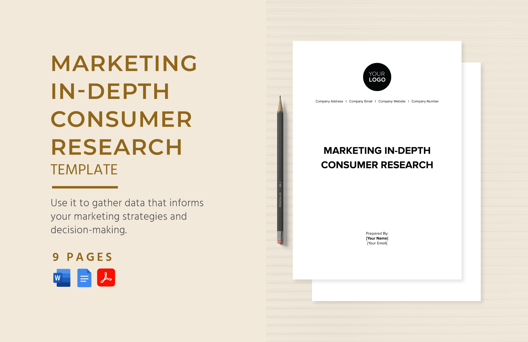 Marketing In-depth Consumer Research Template in Word, Google Docs, PDF