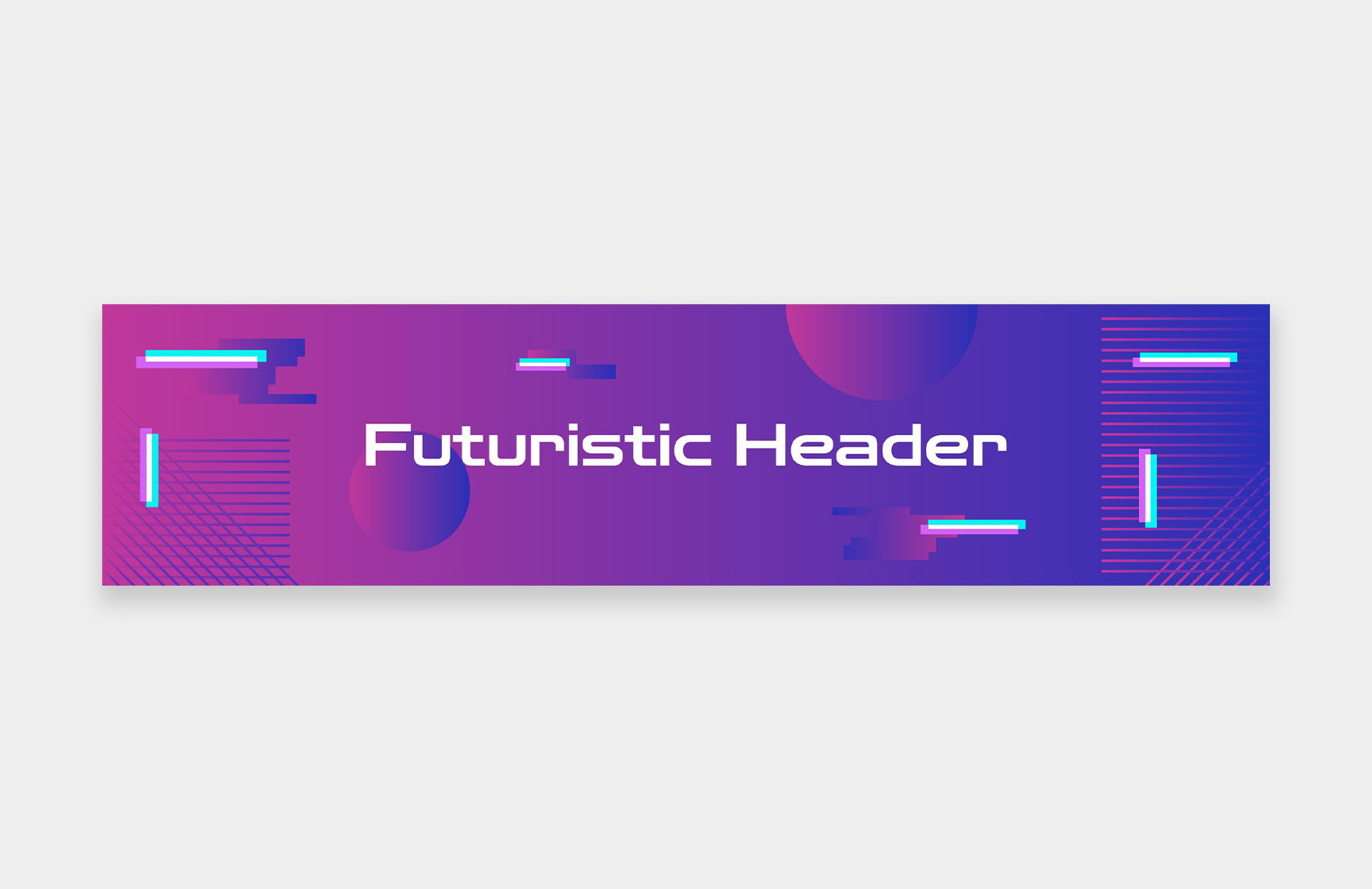 Futuristic H1 Header Template