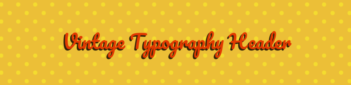 Free Vintage Typography H1 Header Template