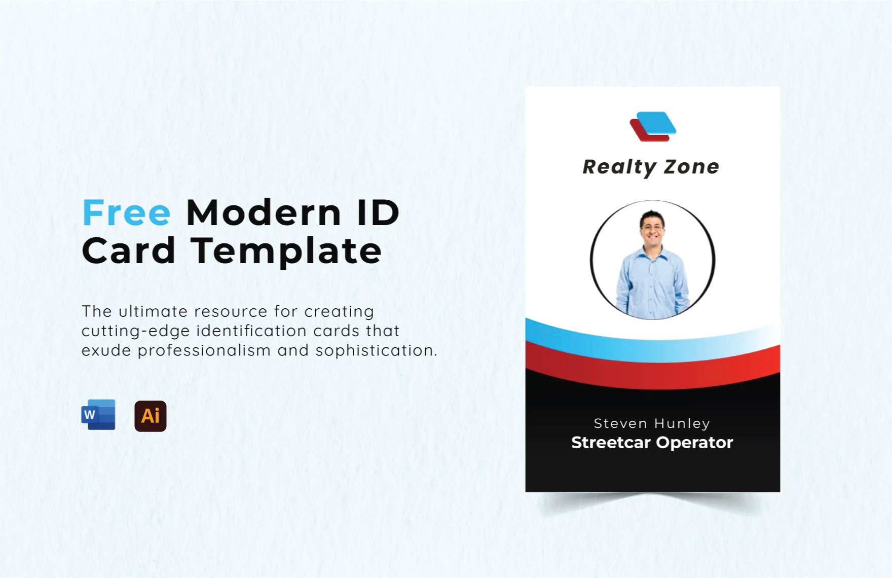 Free Modern ID Card Template