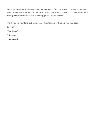 Free Professional Request Design For Information Letter Template to Edit Online