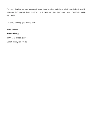 Free Personal Friendship Letter to Childhood Friend  Template to Edit Online