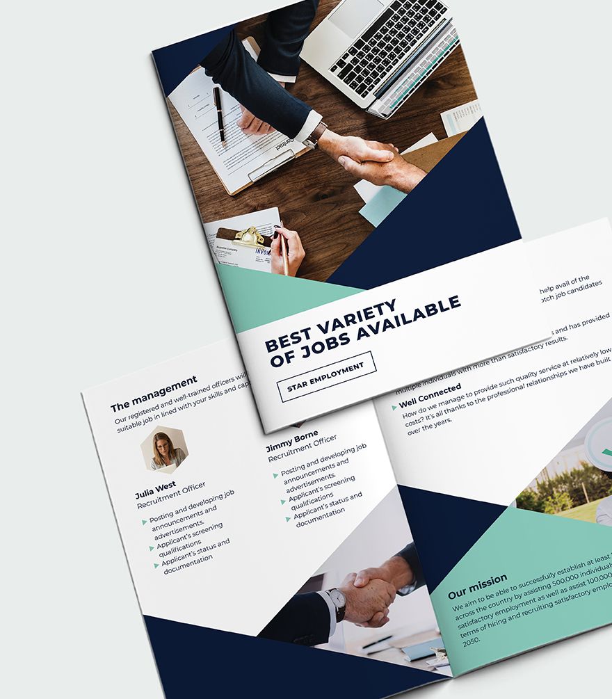 Recruitment Bi-Fold Brochure Template - Download in Word, Illustrator ...