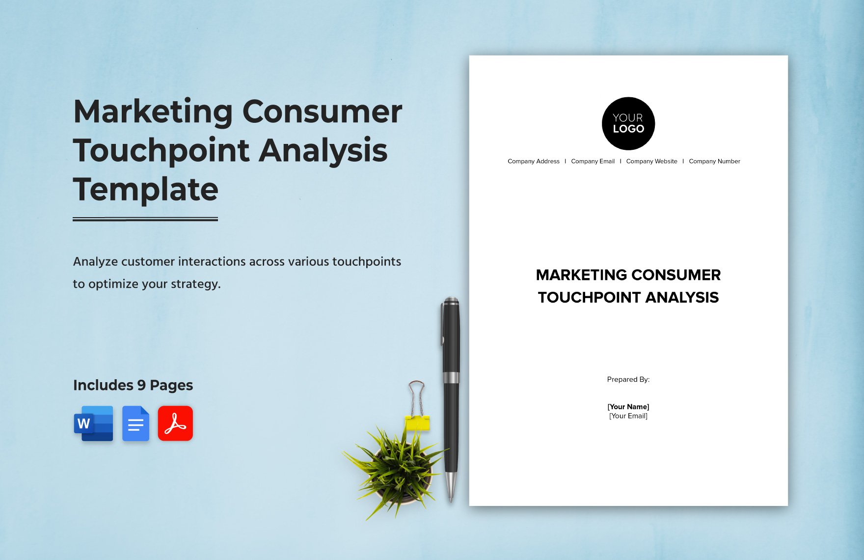 Marketing Consumer Touchpoint Analysis Template in Word, Google Docs, PDF