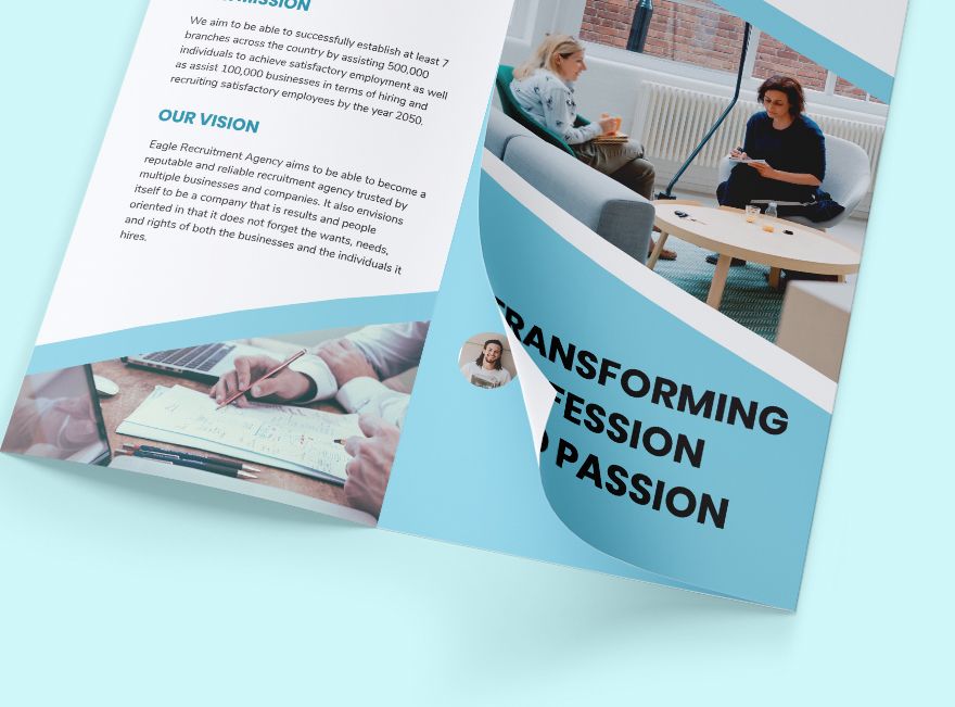 Recruitment Agency Tri-Fold Brochure Template
