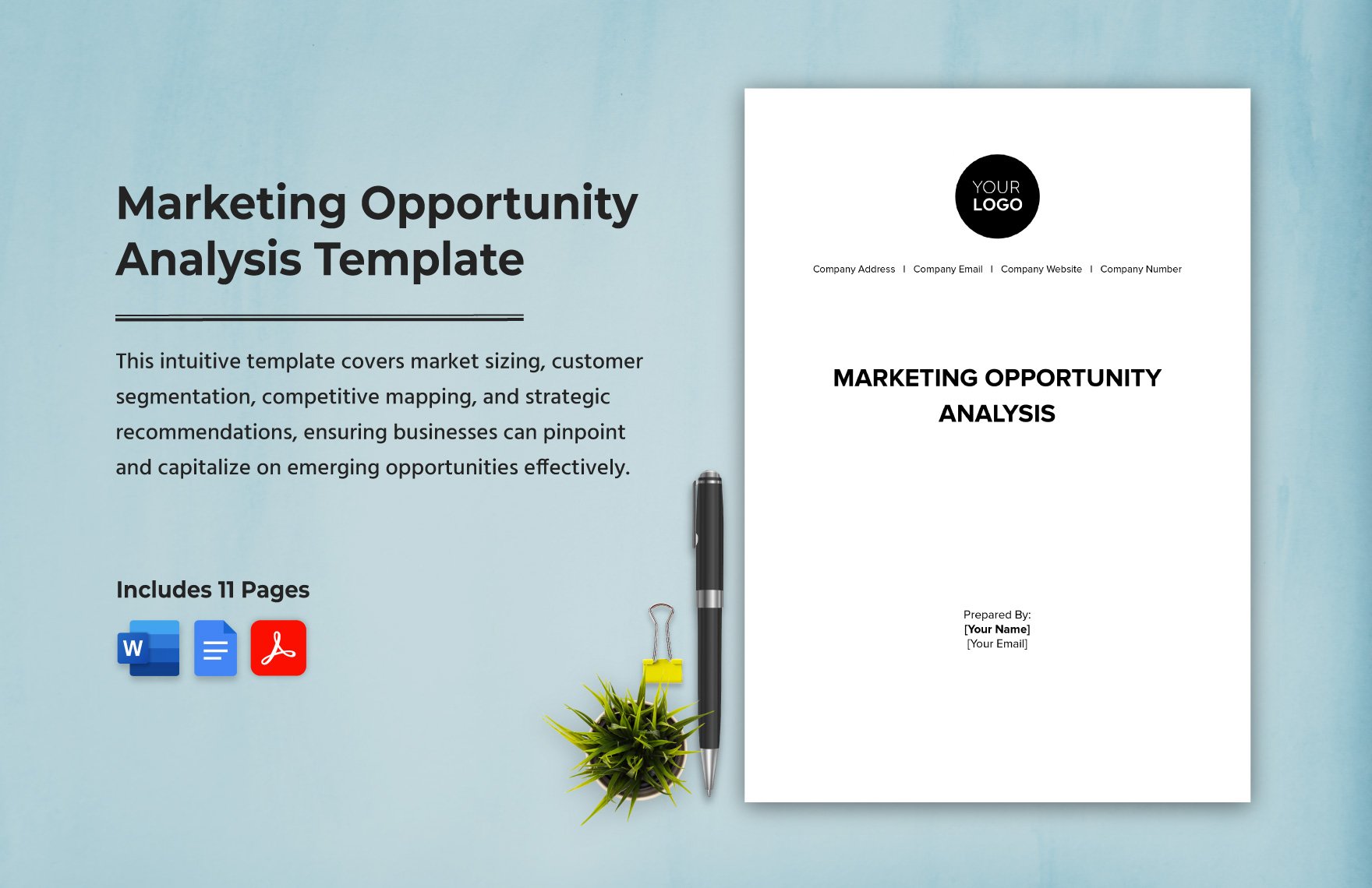 Marketing Opportunity Analysis Template in Word, Google Docs, PDF