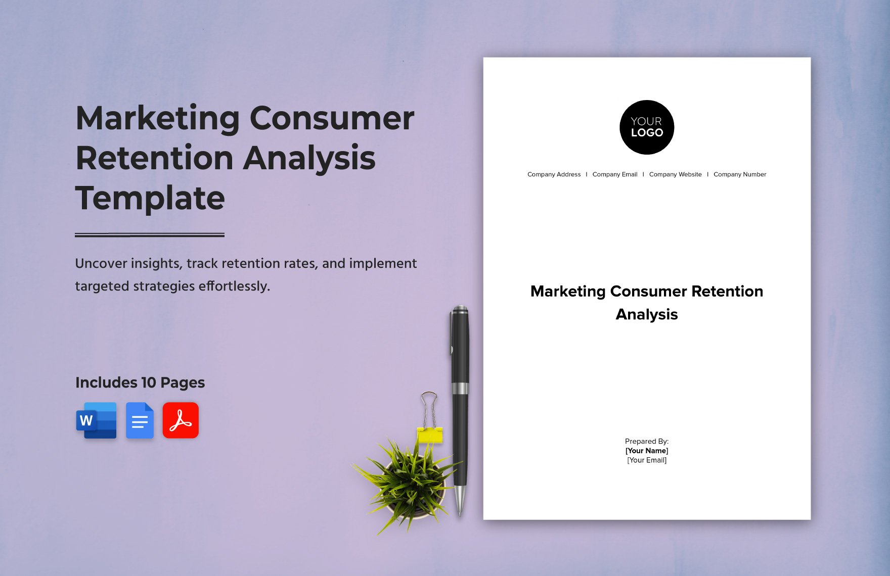 Marketing Consumer Retention Analysis Template in Word, Google Docs, PDF
