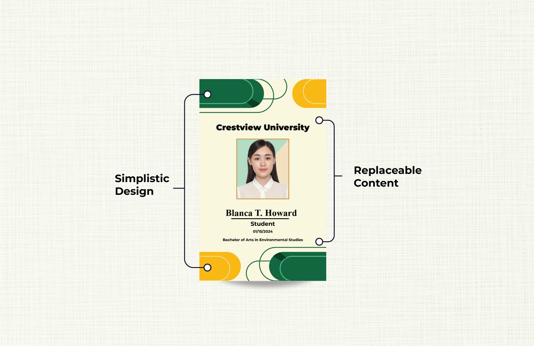 University ID Card Template
