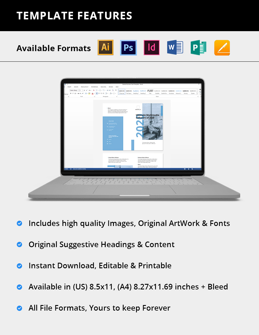 Printable Software Company Marketing BiFold Brochure