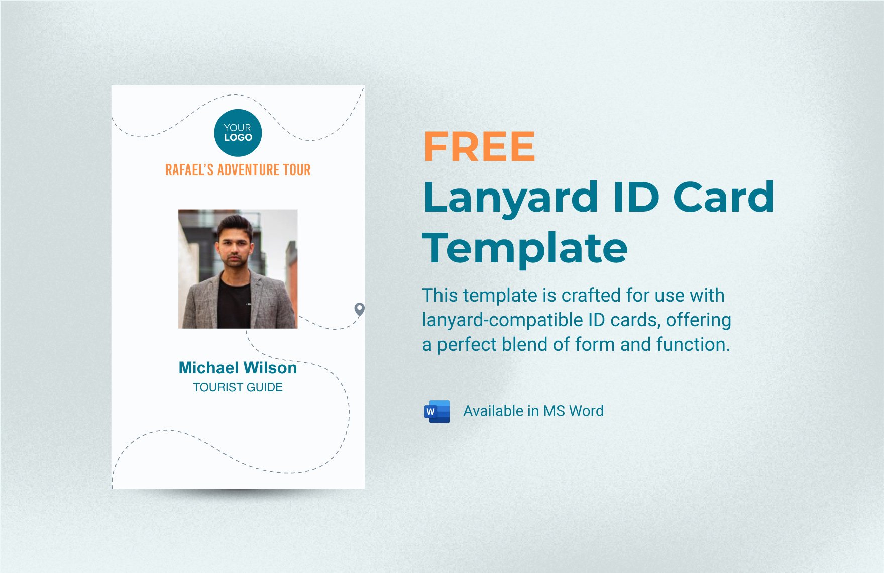 Free Blank Lanyard Template Download in Illustrator PSD EPS SVG