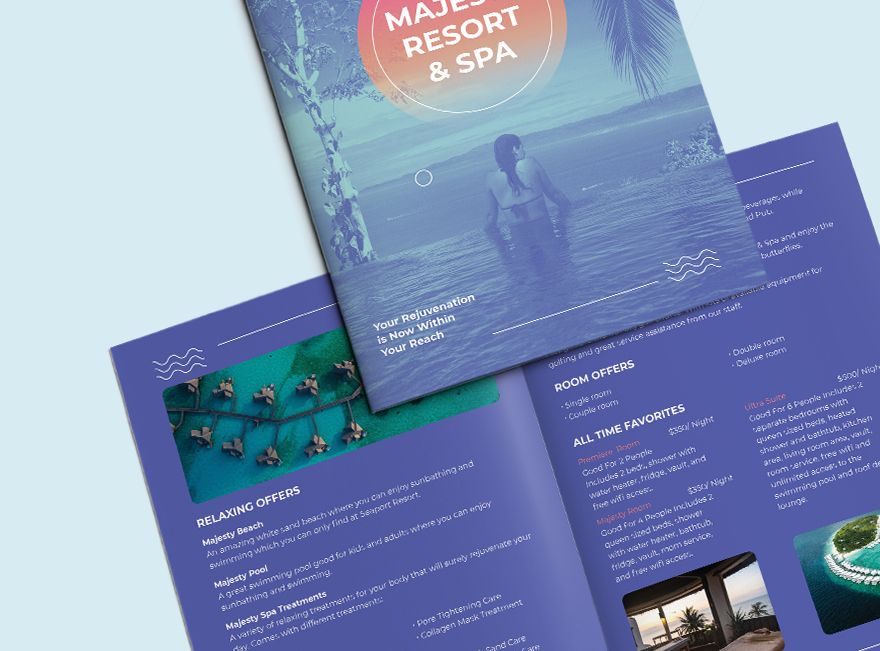 Spa Resort Bi-Fold Brochure Template