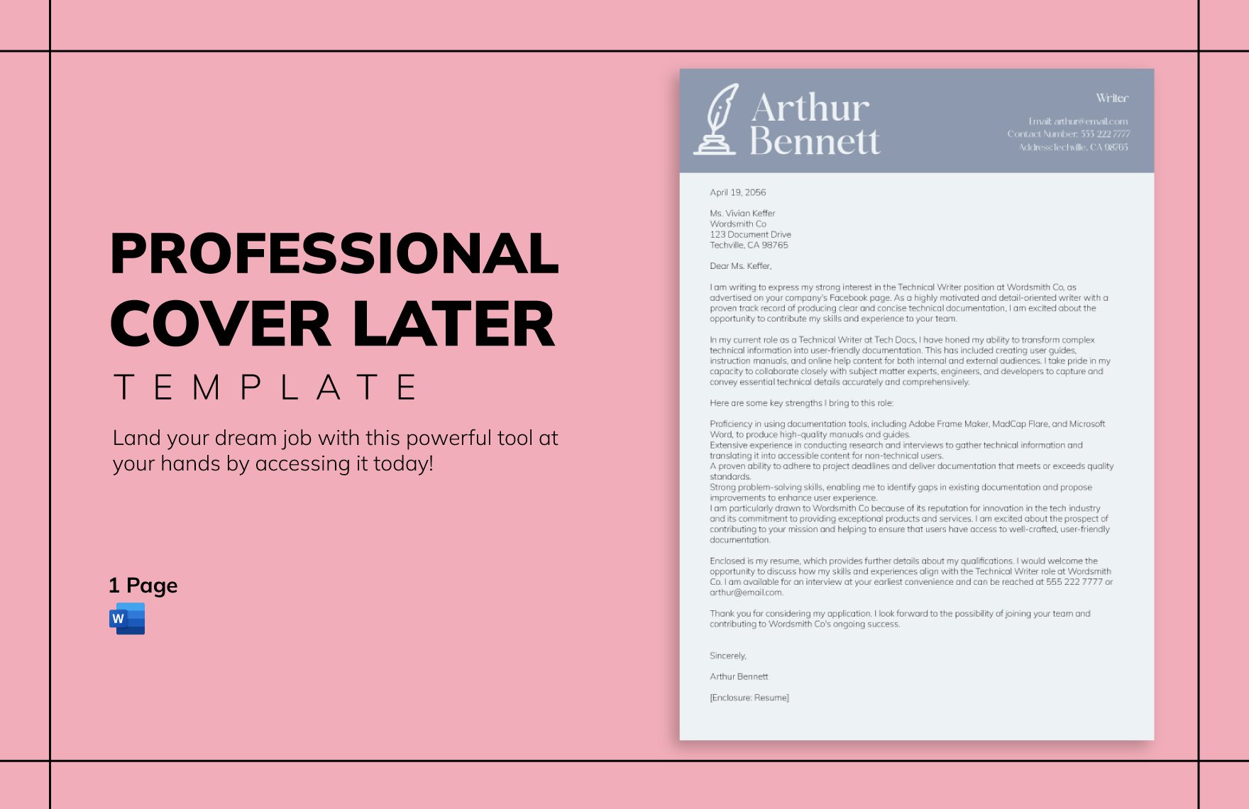 Professional Cover Letter Template