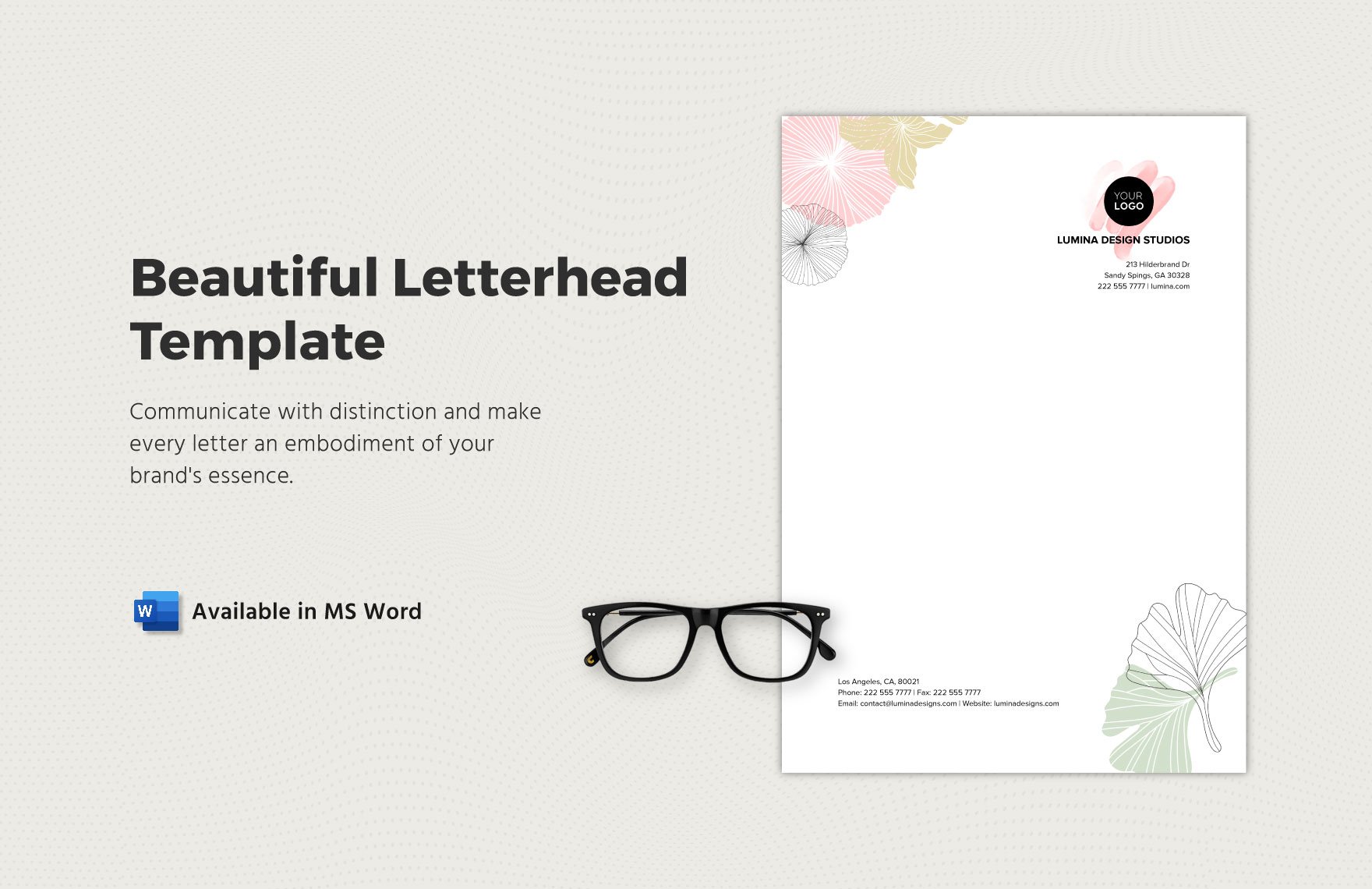 Free Beautiful Letterhead Template in Word, PDF