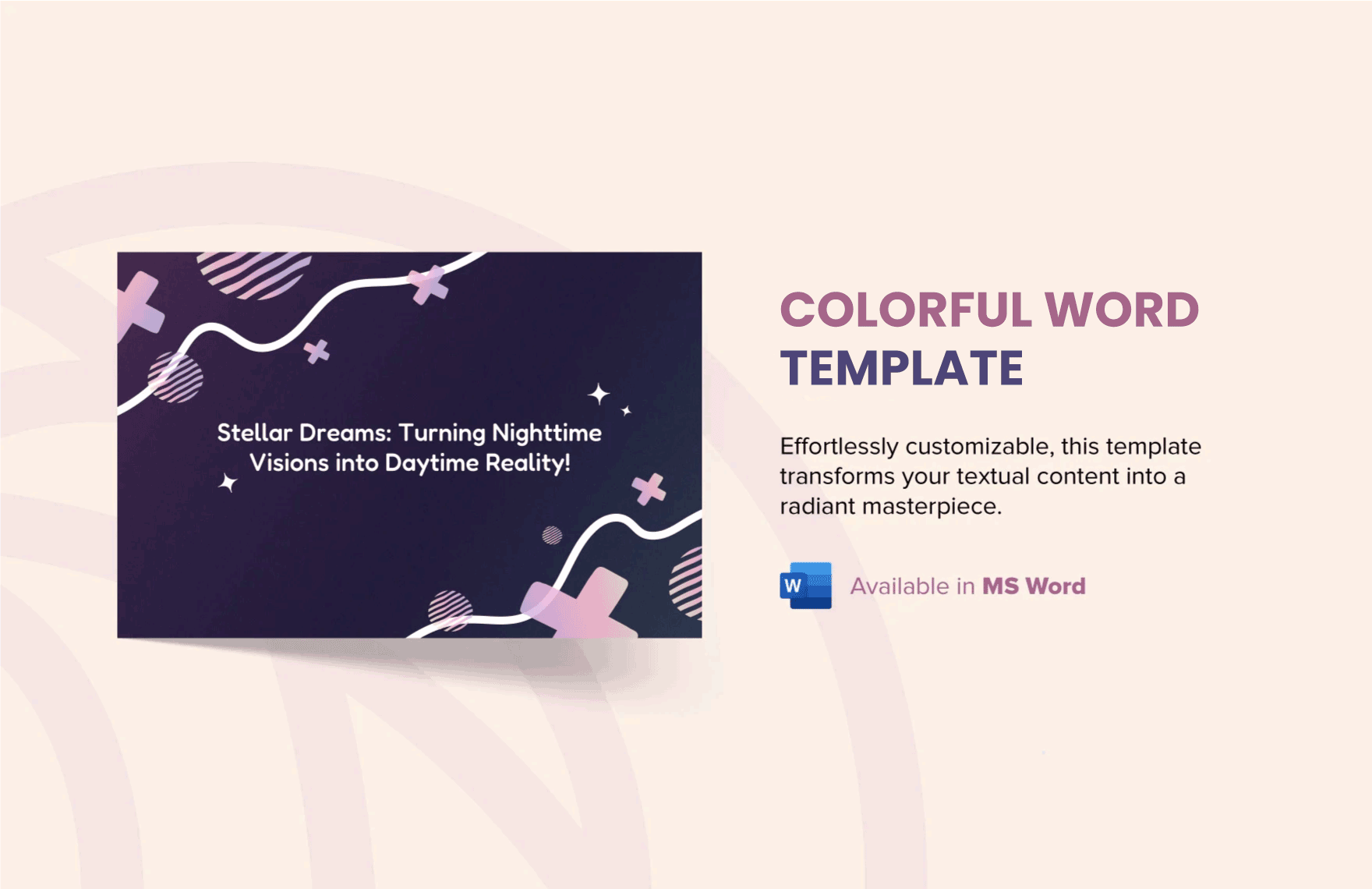 Free Colorful Word Template in Word