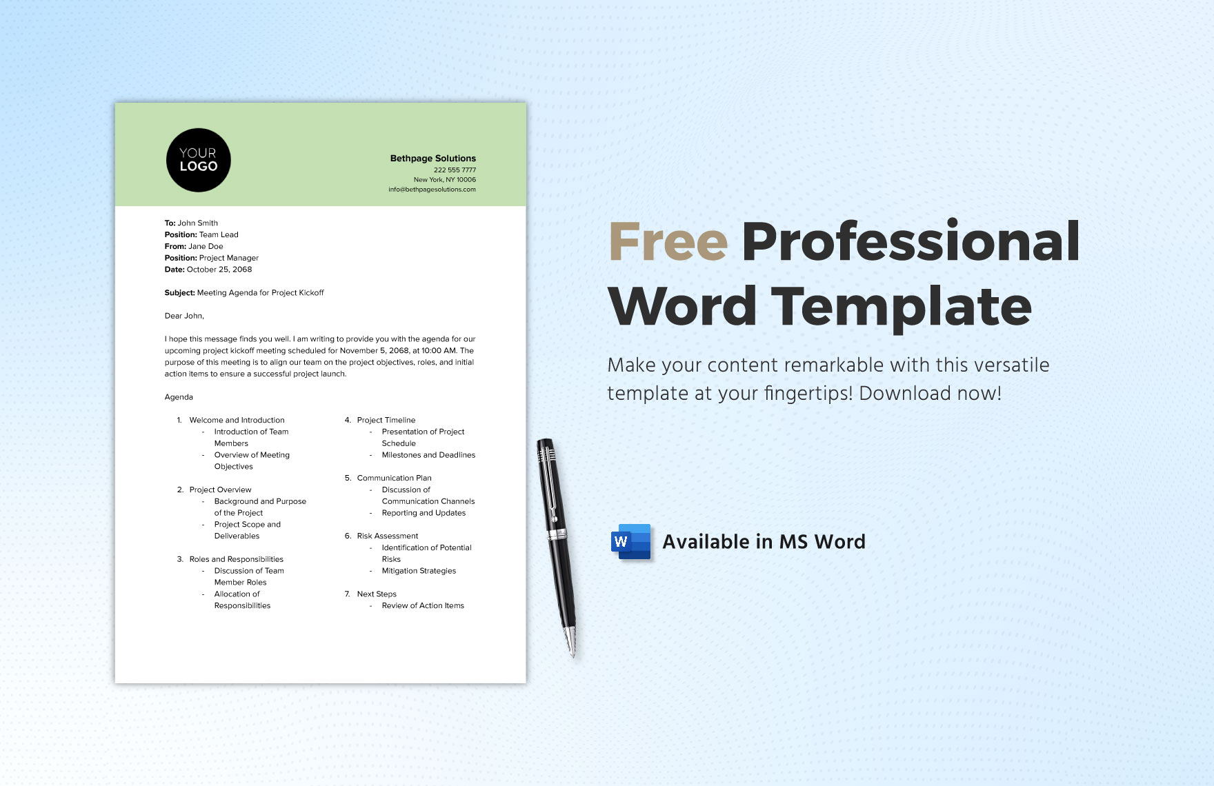 Professional Word Template