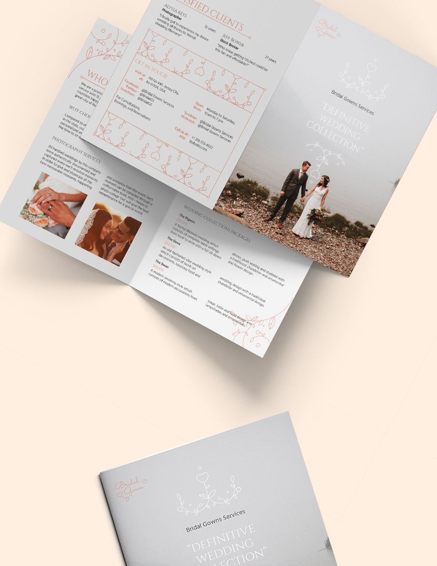 Wedding Planner Bi-Fold Brochure Template