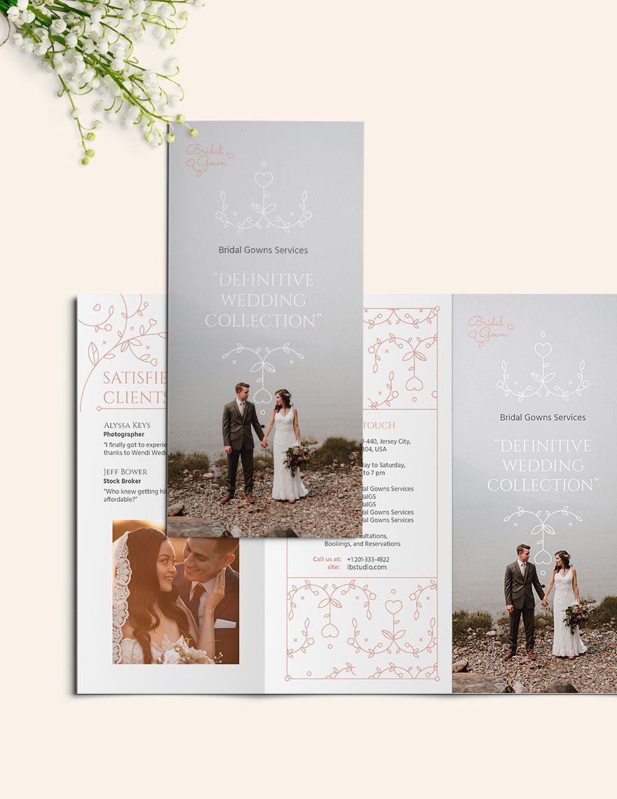 Wedding Planner Tri-Fold Brochure Template