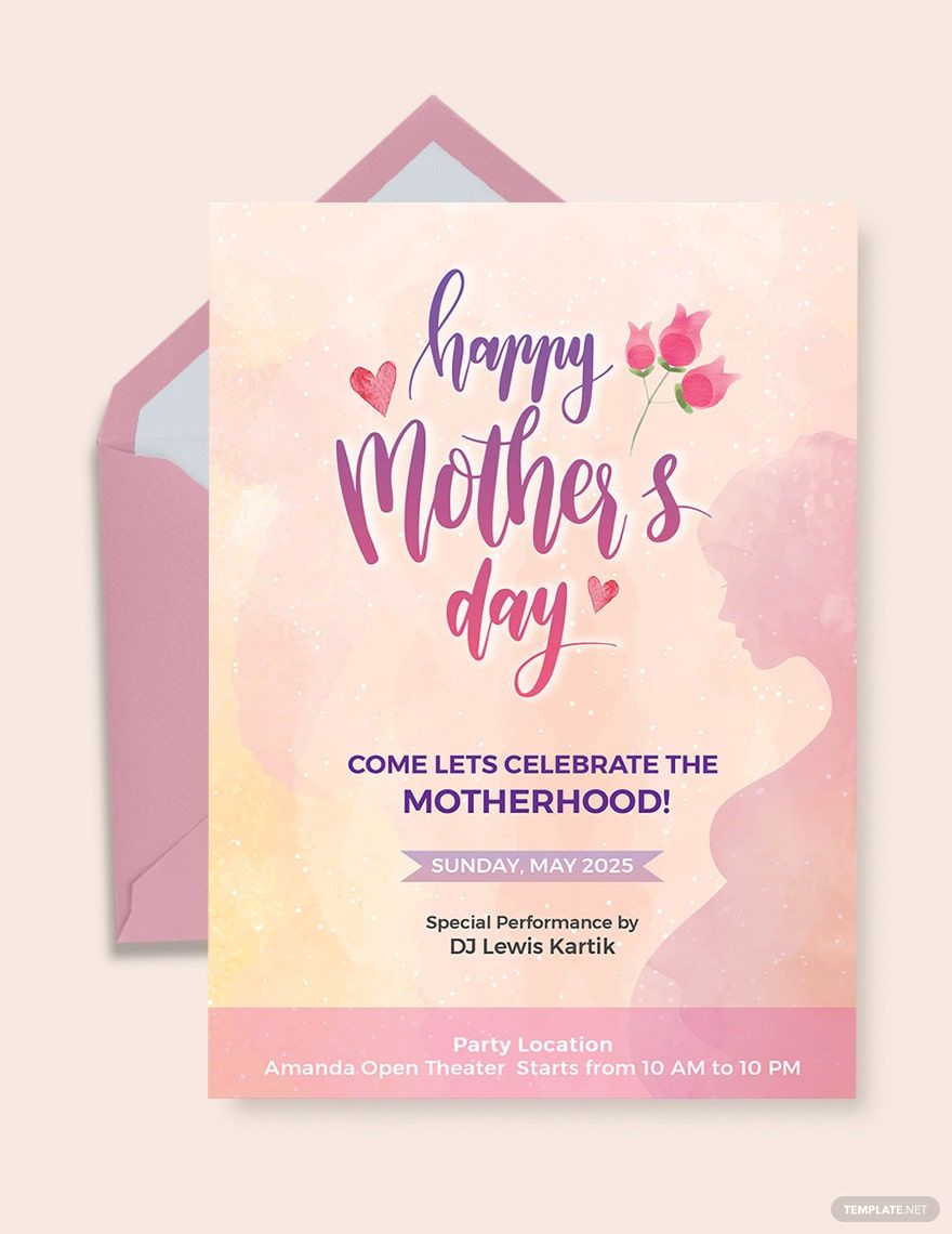 Mother's Day Invitation Template