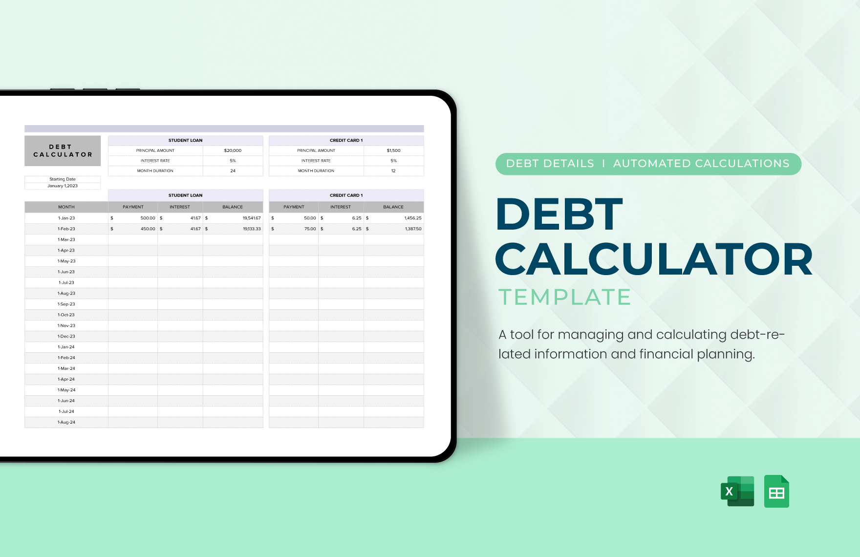 Debt Calculator Template