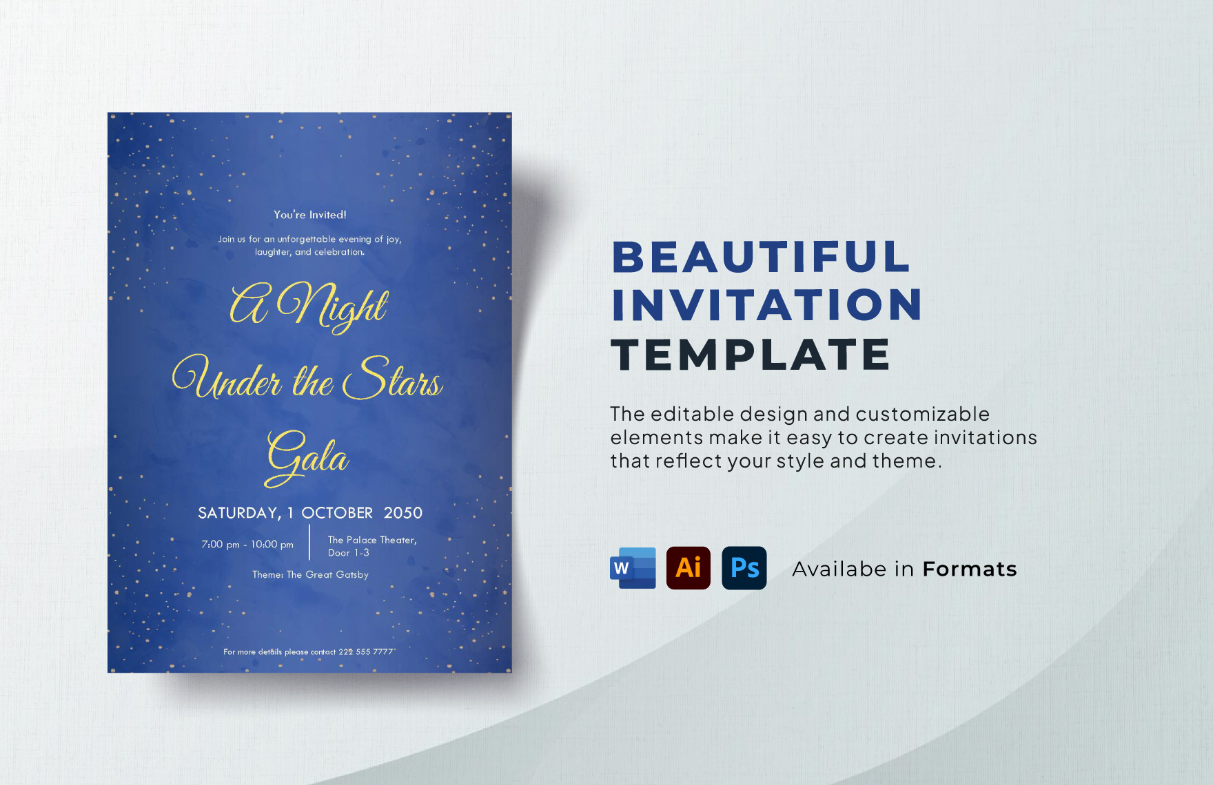 Beautiful Invitation Template in Word, Photoshop, Illustrator - Download | Template.net