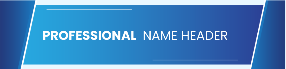 Free Professional Name Header Template