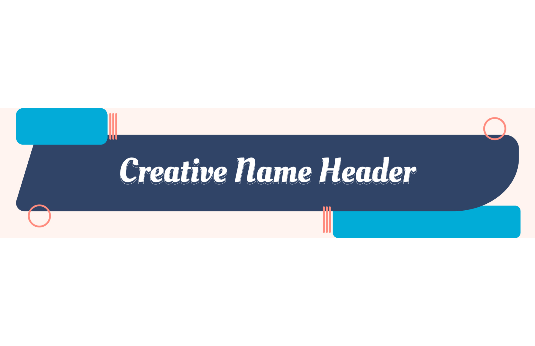 Creative Name Header