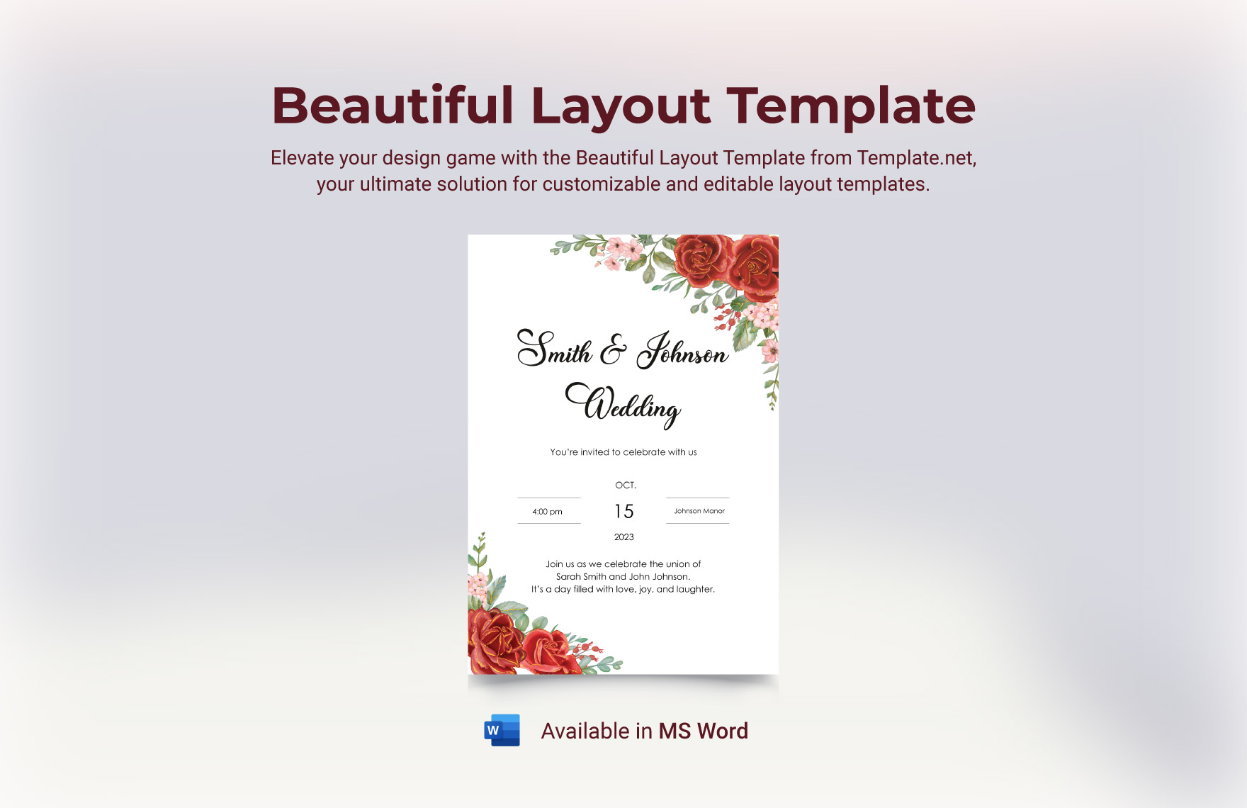 Free Beautiful Layout Template in Word