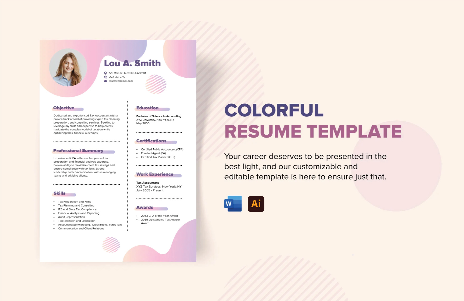 Colorful Resume Template