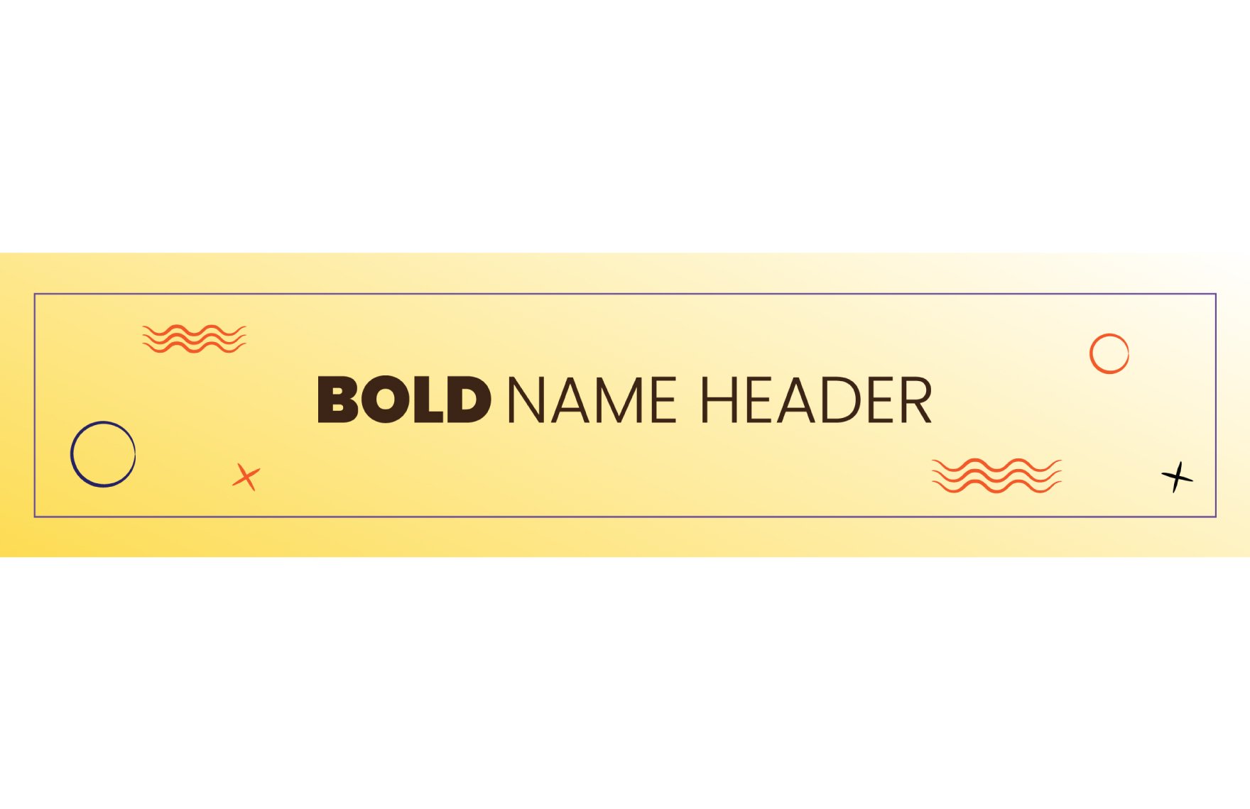 Bold Name Header Template