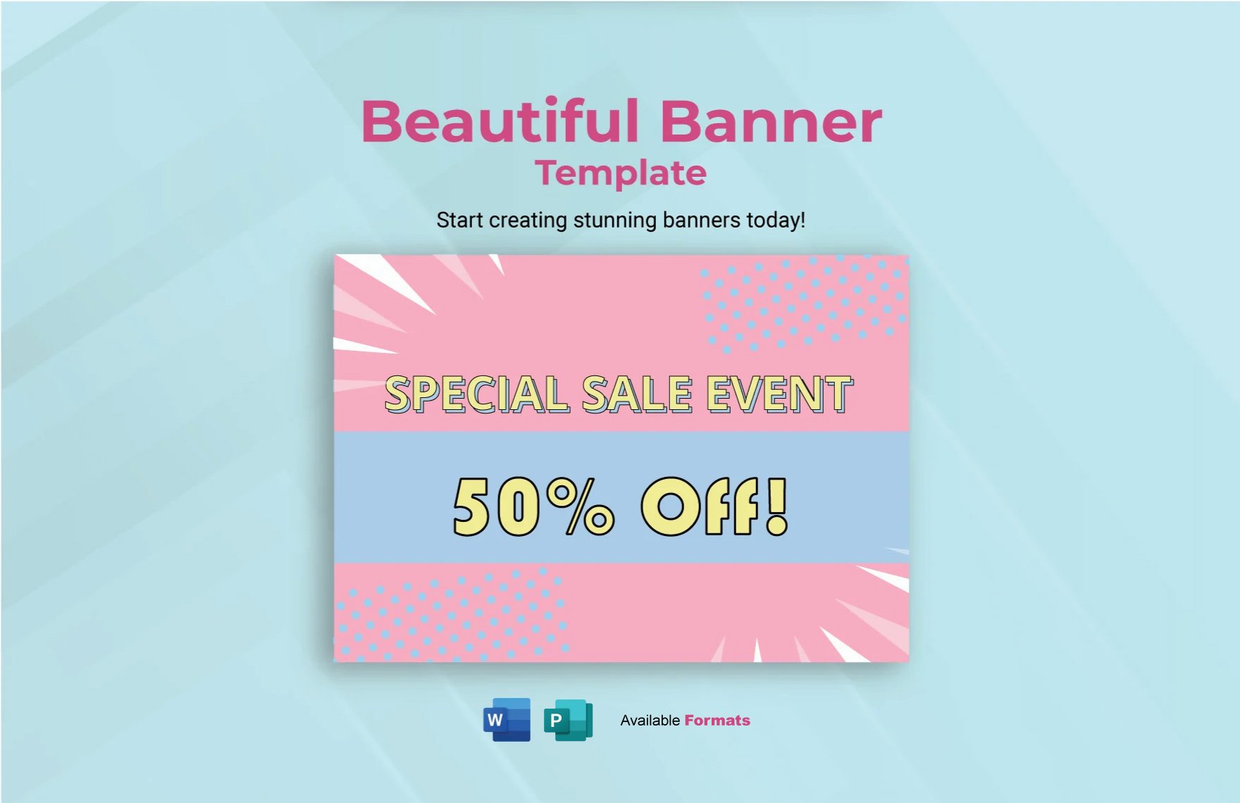 Beautiful Banner Template in Word, Publisher