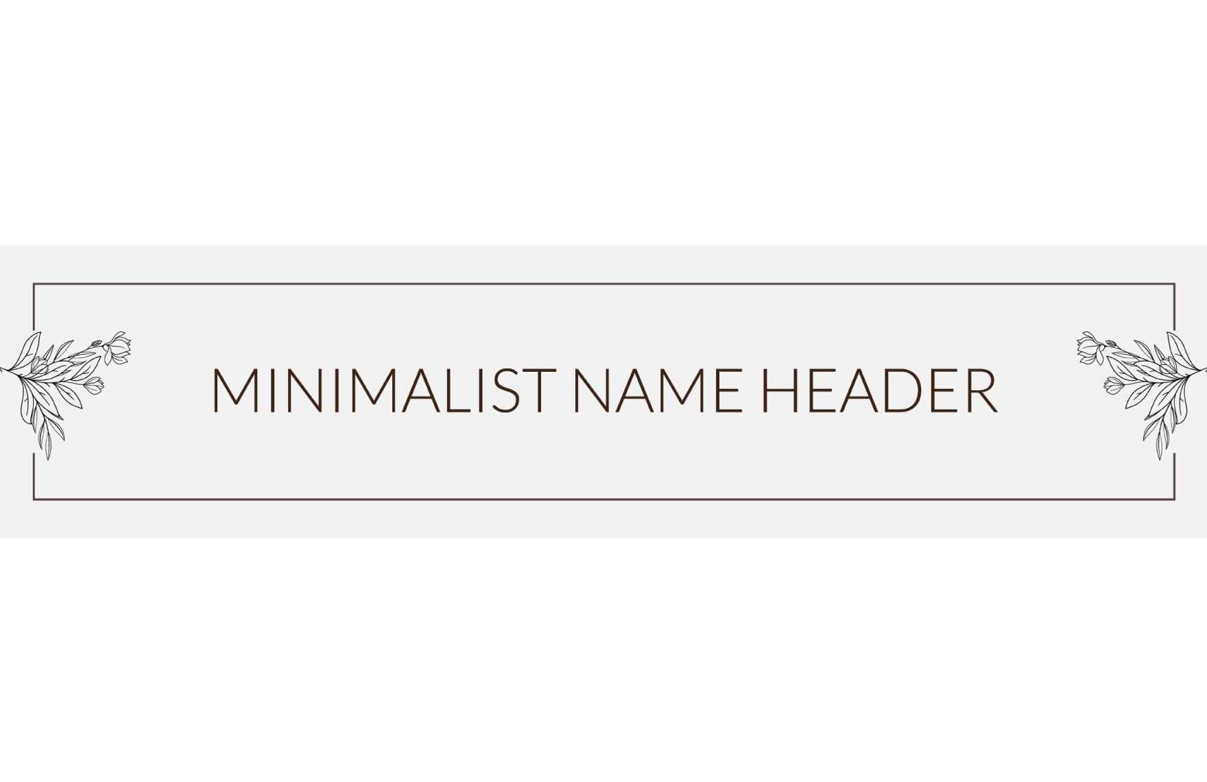 Minimalist Name Header Template